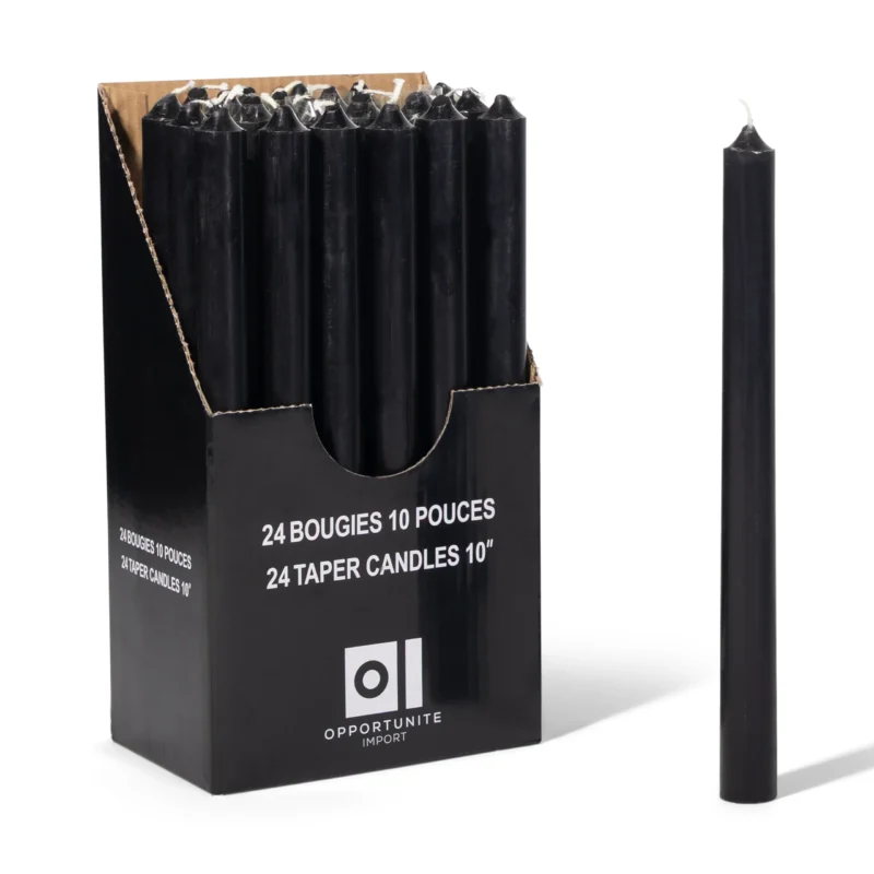 TAPER 10″ – Noir / Black Dia :2,15cm H 25cm Min :24