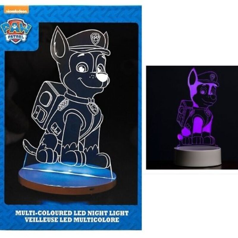 PAW PATROL 3D ACRELYC NIGHT LIGHT avec 3 PLAQUES 16P/C
