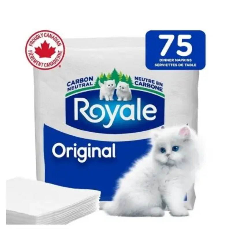 ROYALE DINNER NAPKINS 3 PLY – 75 COUNT 12 p/c