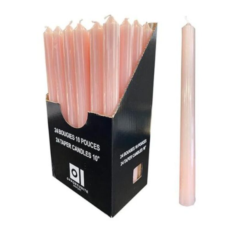 TAPER 10″ – Rose / Rose Dia :2,15 cm H 25 cm Min :24