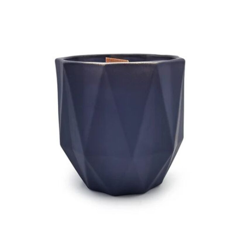 10 cm*10,5 cm-295g Bougie Parfumée Pot en verre hexagonal gris / Hexagonal Glass Candle Grey