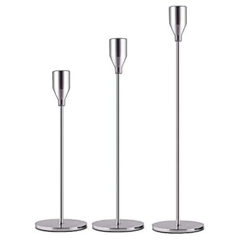 Bougeoir en argent / Bougeoir en Métal d’argent 8*27 cm