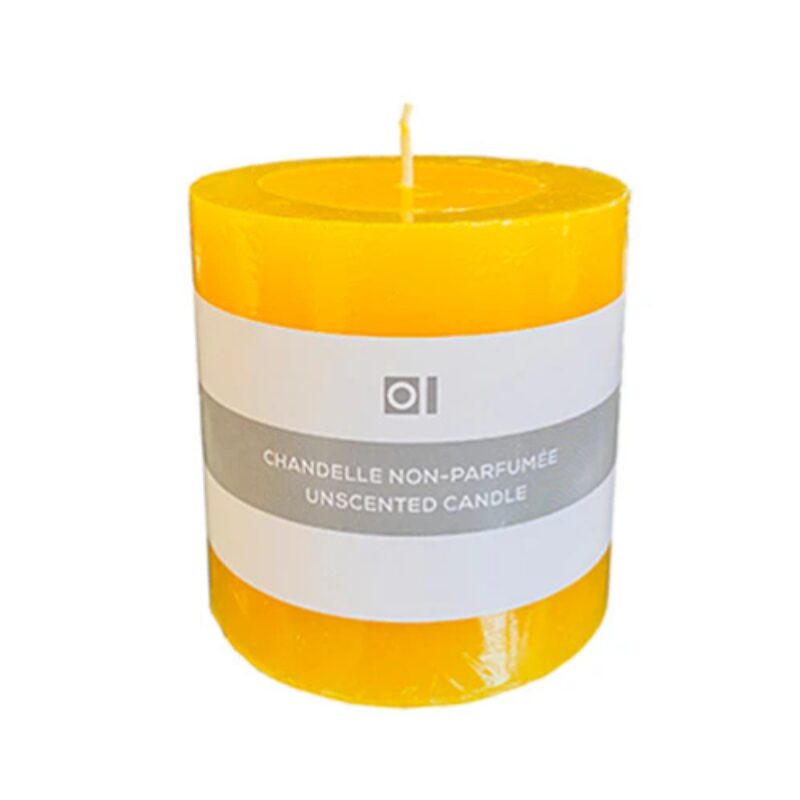 Chandelle non-parfumée jaune / jaune chandelle non parfumé 10 cm*10 cm Min6