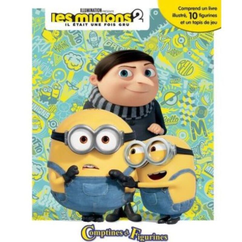 LES MINIONS 2 COMPTINES ET FIGURINES FRENCH BOOKS 12/CS