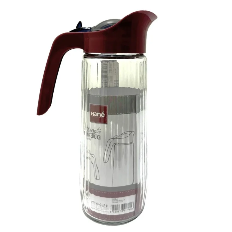 PICHET D’EAU EN VERRE HANE ROUGE 1,5L 12 P/C